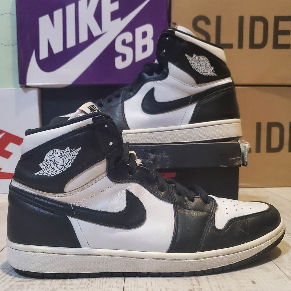 2014 Size 11 Air Jordan 1 Retro High OG 'Black/White' "Panda"